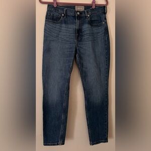 Everlane strait ankle, high rise blue jeans